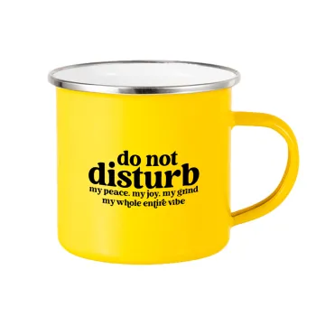 Do not disturb, Κούπα Μεταλλική εμαγιέ Κίτρινη 360ml