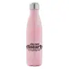 Metal mug thermos Pink Iridiscent (Stainless steel), double wall, 500ml