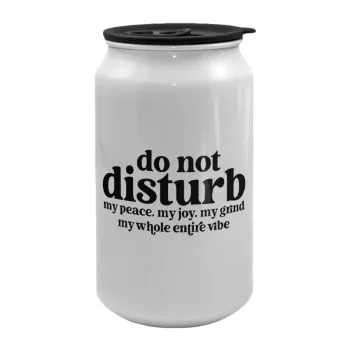 Do not disturb, Κούπα ταξιδιού μεταλλική με καπάκι (tin-can) 500ml