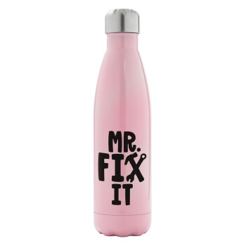 Mr fix it, Metal mug thermos Pink Iridiscent (Stainless steel), double wall, 500ml