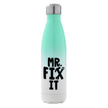 Mr fix it, Metal mug thermos Green/White (Stainless steel), double wall, 500ml