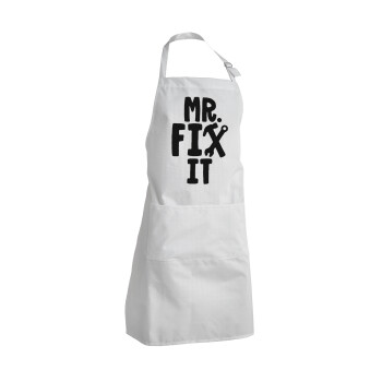 Mr fix it, Adult Chef Apron (with sliders and 2 pockets)