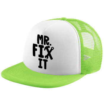 Mr fix it, Καπέλο Soft Trucker με Δίχτυ Πράσινο/Λευκό