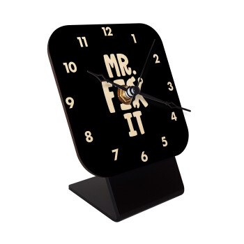 Mr fix it, Quartz Table clock in natural wood (10cm)