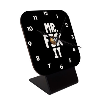 Mr fix it, Quartz Wooden table clock with hands (10cm)