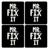 Mr fix it, ΣΕΤ 4 Σουβέρ ξύλινα τετράγωνα (9cm)