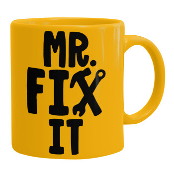 Mr fix it, Κούπα, κεραμική κίτρινη, 330ml (1 τεμάχιο)