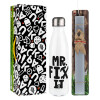 Easter candle, metallic white thermos bottle (500ml) & aromatic flat candle (30cm) (GRAY)