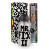 Easter Set, metallic silver aluminum water bottle (500ml) & aromatic flat Easter candle (30cm) (GRAY)