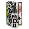 Easter Set, metallic Silver aluminum water bottle (500ml) & scented flat Easter candle (30cm) (PINK)