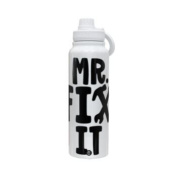 Mr fix it, 1L Stainless Steel Thermal Bottle with Phone Holder & Double Wall Insulation
