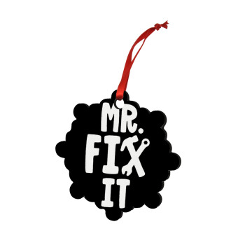 Mr fix it, Χριστουγεννιάτικο στολίδι snowflake ξύλινο 7.5cm