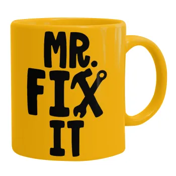 Mr fix it, Κούπα, κεραμική κίτρινη, 330ml