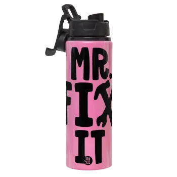 Mr fix it, Μεταλλικό παγούρι νερού με καπάκι ασφαλείας, αλουμινίου 850ml