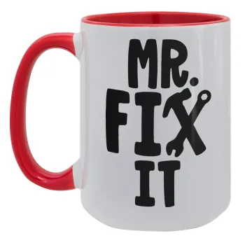 Mr fix it, Κούπα Mega 15oz, κεραμική Κόκκινη, 450ml