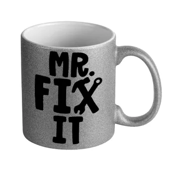 Mr fix it, Κούπα Ασημένια Glitter που γυαλίζει, κεραμική, 330ml