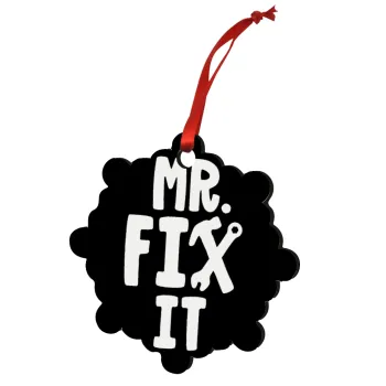 Mr fix it, Christmas ornament snowflake wooden 7.5cm
