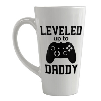 Leveled to Daddy, Κούπα κωνική Latte Μεγάλη, κεραμική, 450ml