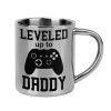 Leveled to Daddy, Mug Stainless steel double wall 300ml