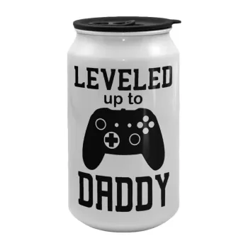 Leveled to Daddy, Κούπα ταξιδιού μεταλλική με καπάκι (tin-can) 500ml