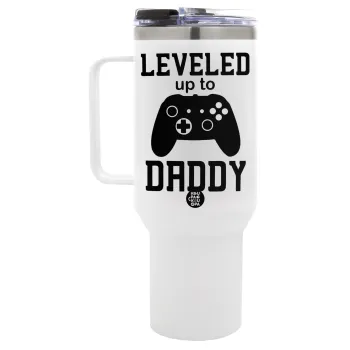 Leveled to Daddy, Mega Tumbler με καπάκι, διπλού τοιχώματος (θερμό) 1,2L