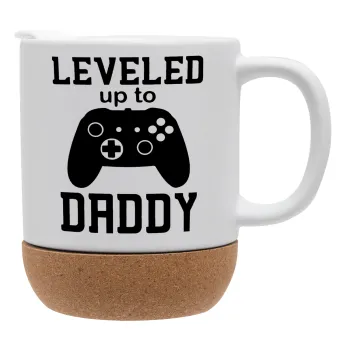 Leveled to Daddy, Κούπα, κεραμική με βάση φελού και καπάκι (ΜΑΤ), 330ml