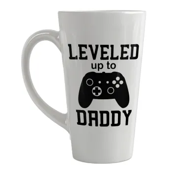 Leveled to Daddy, Κούπα κωνική Latte Μεγάλη, κεραμική, 450ml