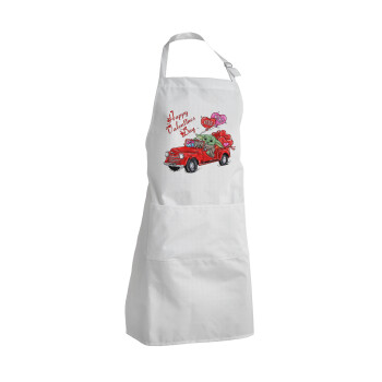 Yoda, happy valentines day (xoxo), Adult Chef Apron (with sliders and 2 pockets)