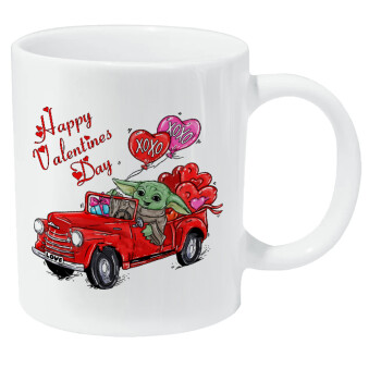 Yoda, happy valentines day (xoxo), Κούπα Giga, κεραμική, 590ml