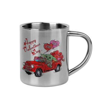 Yoda, happy valentines day (xoxo), Κούπα Ανοξείδωτη διπλού τοιχώματος 300ml