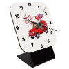 Quartz Wooden table clock with hands (10cm)