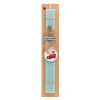 Easter Set, wooden keychain & aromatic flat Easter candle (30cm) (TURQUOISE)