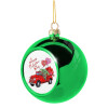 Green Christmas tree ornament ball 8cm