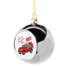 Silver 8cm Christmas tree ball ornament