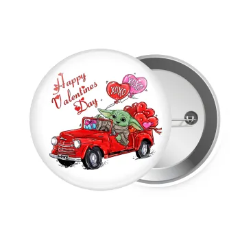 Yoda, happy valentines day (xoxo), Κονκάρδα παραμάνα 7.5cm