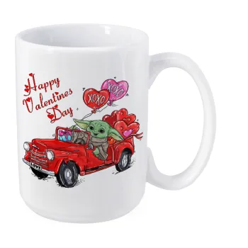 Yoda, happy valentines day (xoxo), Κούπα Mega, κεραμική, 450ml