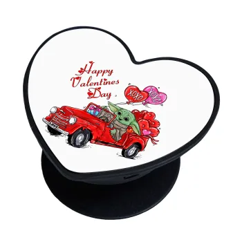 Yoda, happy valentines day (xoxo), Phone Holders Stand  καρδιά Μαύρο Βάση Στήριξης Κινητού στο Χέρι