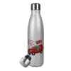 Metallic Glitter Silver Thermos Flask (Stainless steel), double-walled, 500ml