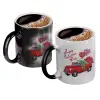 Color changing magic Mug, ceramic, 330ml when adding hot liquid inside, the black colour desappears (1 pcs)