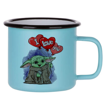 Yoda, i love you, Κούπα Μεταλλική εμαγιέ ΜΑΤ σιέλ 360ml