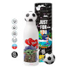 Soccer Metal mug thermos, double wall, 550ml