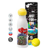 Tennis ball Metal mug thermos White, double wall, 550ml