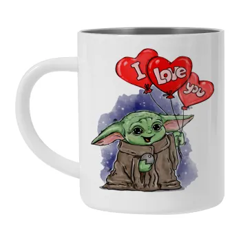 Yoda, i love you, Mug Stainless steel double wall 300ml