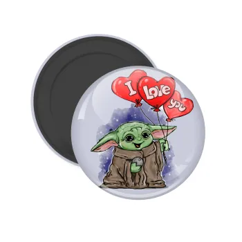 Yoda, i love you, Μαγνητάκι ψυγείου στρογγυλό διάστασης 5cm