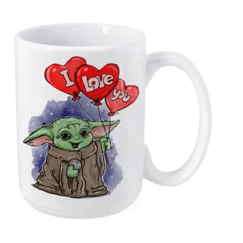Yoda, i love you, Κούπα Mega, κεραμική, 450ml
