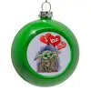 Green Christmas tree ornament bauble 8cm