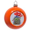 Orange Christmas tree ornament bauble 8cm