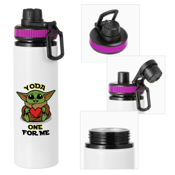 Yoda, one for me , Metallic water bottle with safety lid, 850ml aluminum