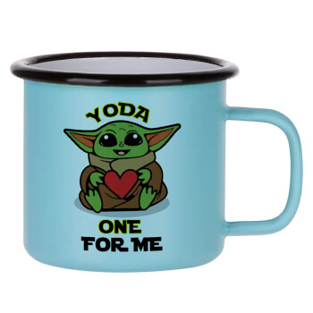 Yoda, one for me , Κούπα Μεταλλική εμαγιέ ΜΑΤ σιέλ 360ml