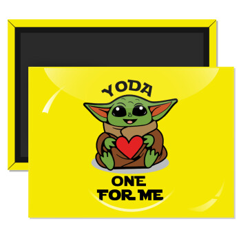 Yoda, one for me , Ορθογώνιο μαγνητάκι ψυγείου διάστασης 9x6cm